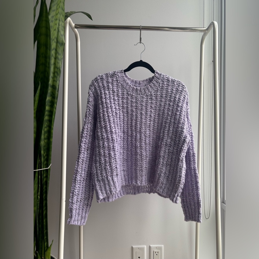 FOREVER 21 | Lavender Crew-Neck Knit Sweater M